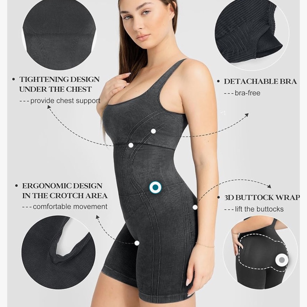 NWT Popilush Shapewear Romper Small